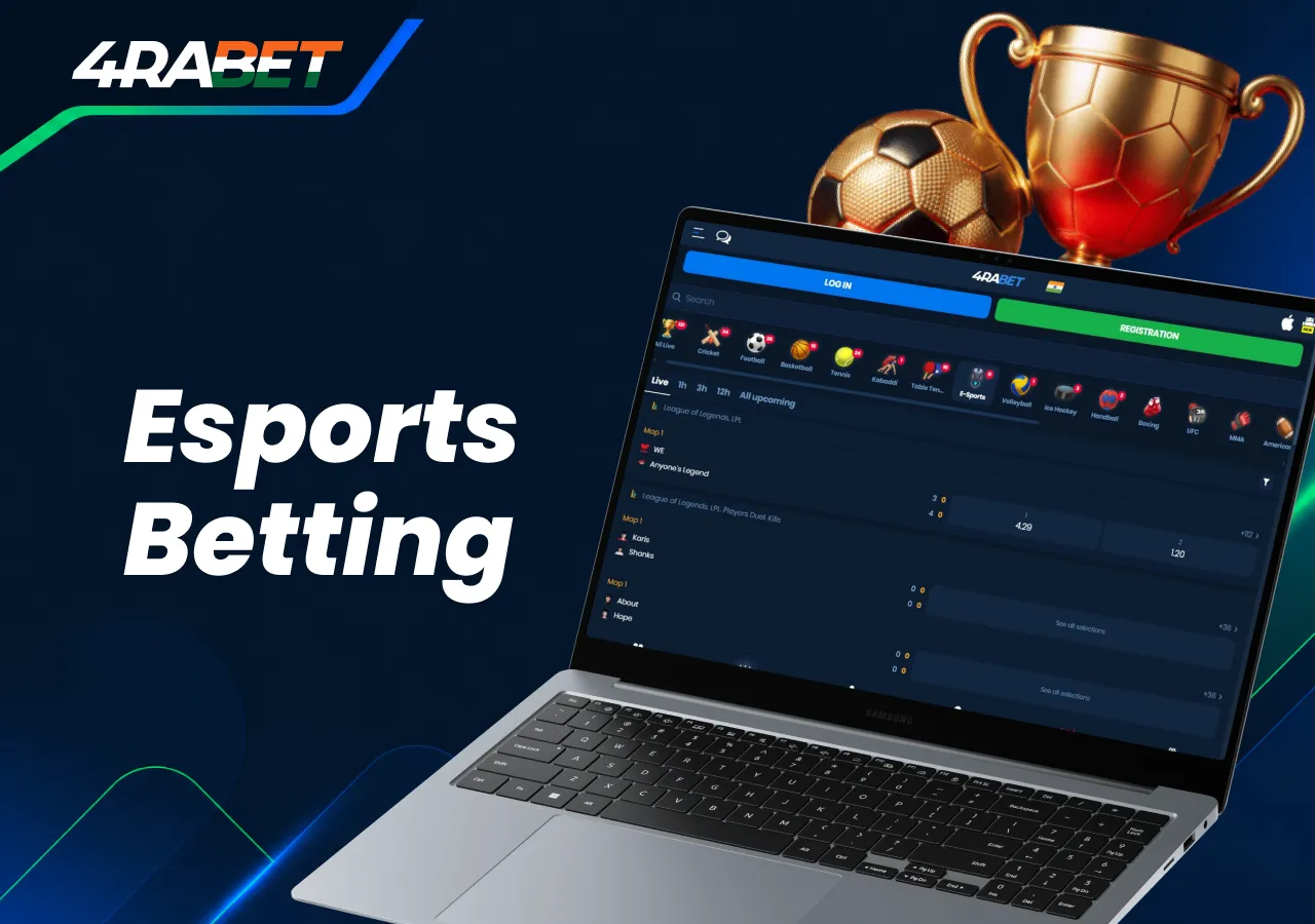Esports betting is available with a variety of events.
