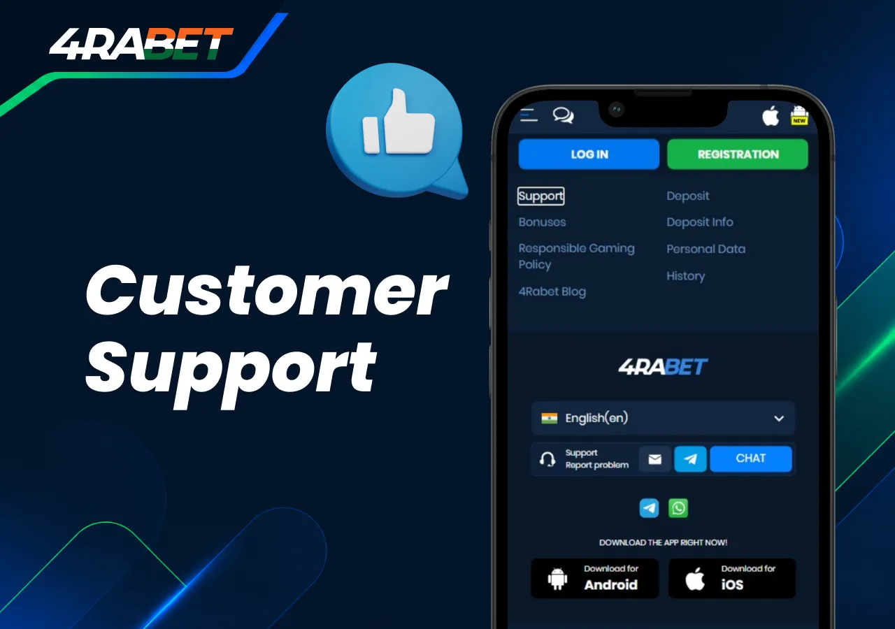 Customer support helps users in India resolve their issues.