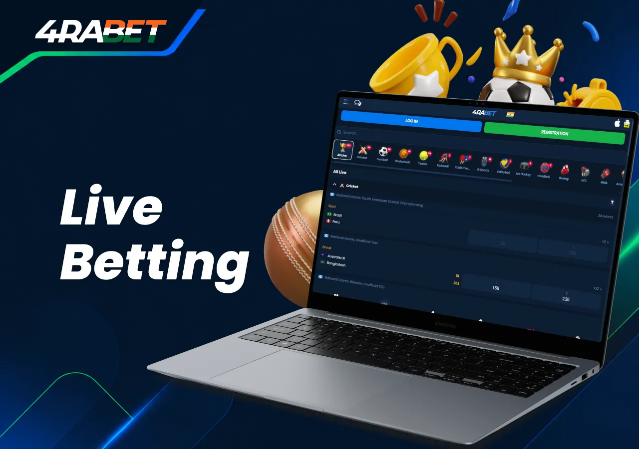 Live betting allows placing bets in real time.